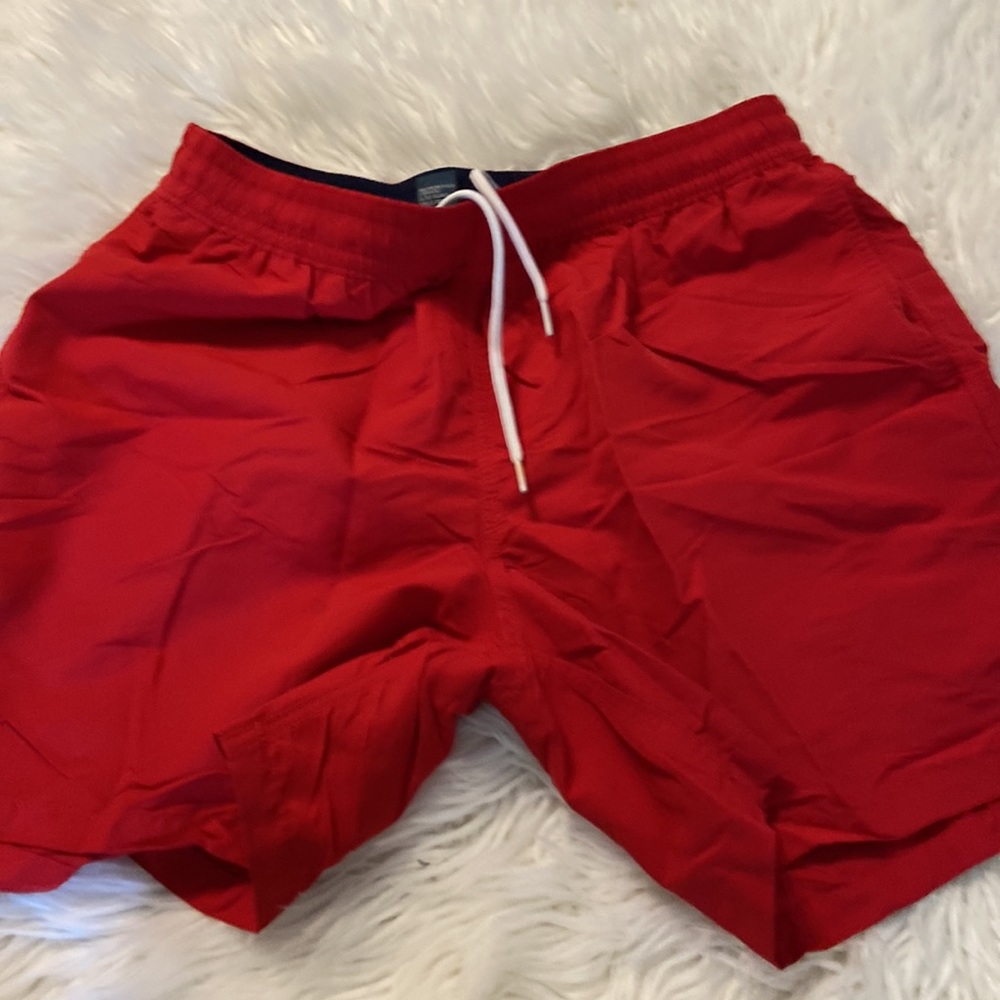 Polo by Ralph Lauren Man Swim Shorts size L inseam 5” red color - Picture 12 of 12